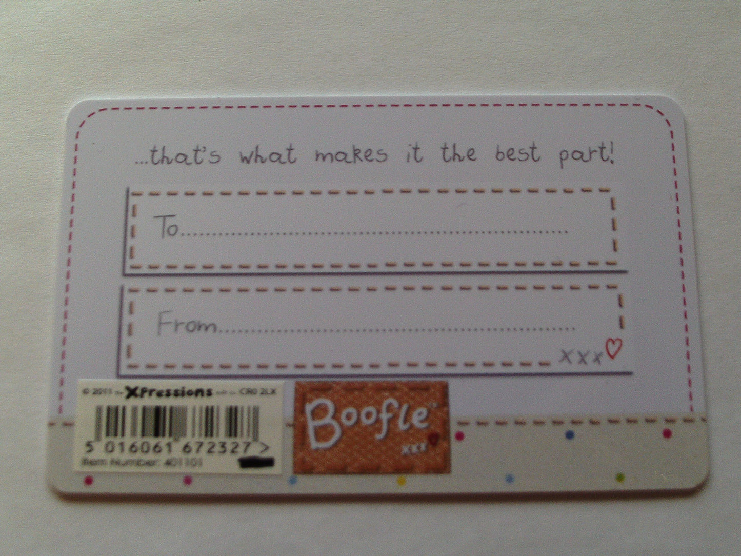 Boofle Credit Card Thinking Of You {DC}