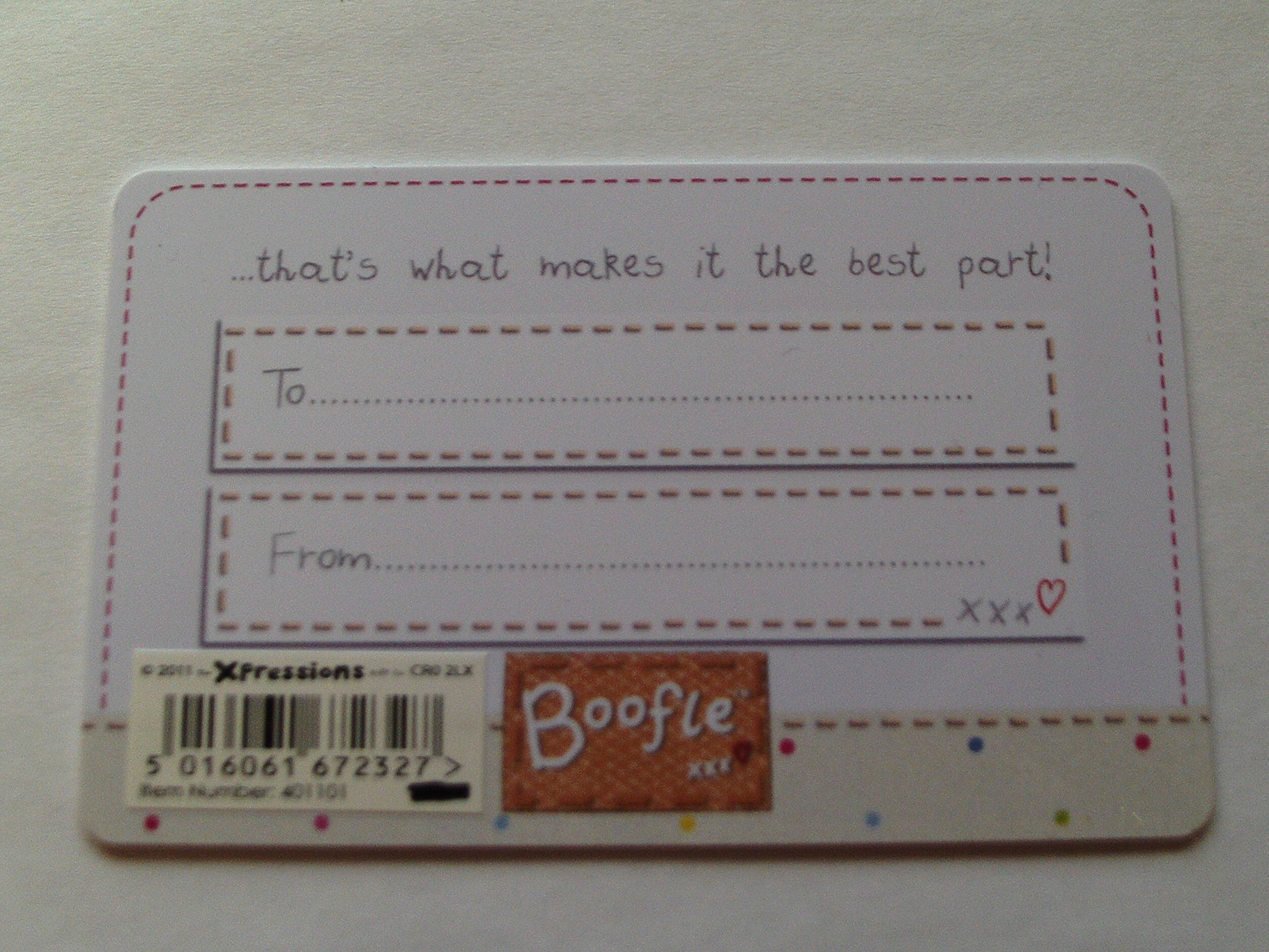 Boofle Credit Card Thinking Of You {DC}