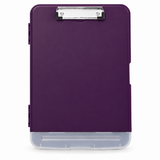 A4 Purple Plastic Clipboard Box File With Pencil Holder - Storage Filing Case
