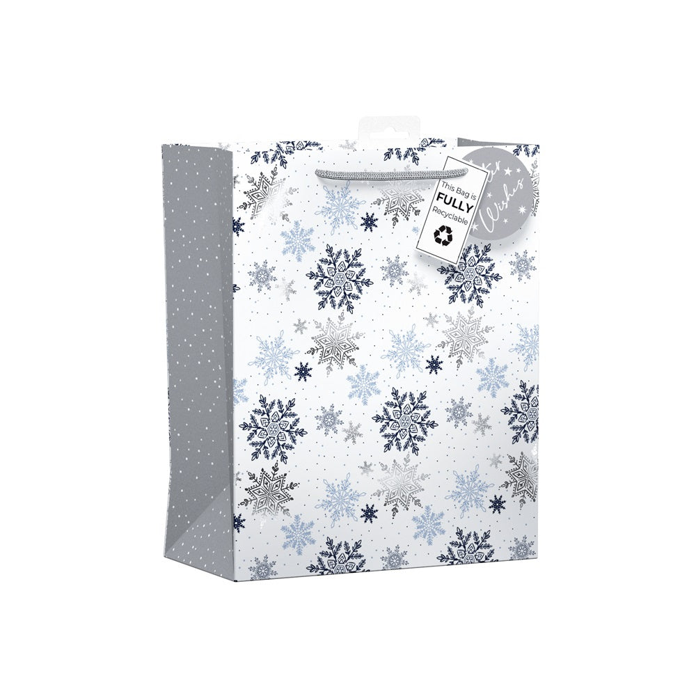 Falling Snowflake Large Christmas Gift Bag