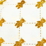 Pack of 10 Teddy Bear Luxury Gold Metallic Plastic-Free 18gsm Tissue Paper Sheets 50x70cm