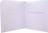 Contemporary Patterned Design Braille Birthday Card for Grandma