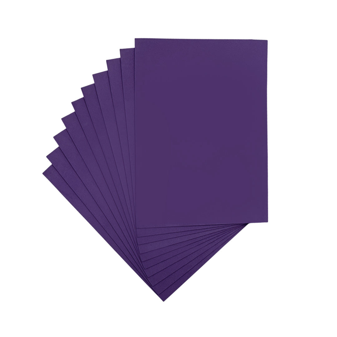 Pack of 10 A4 Purple Coloured EVA Foam Sheets