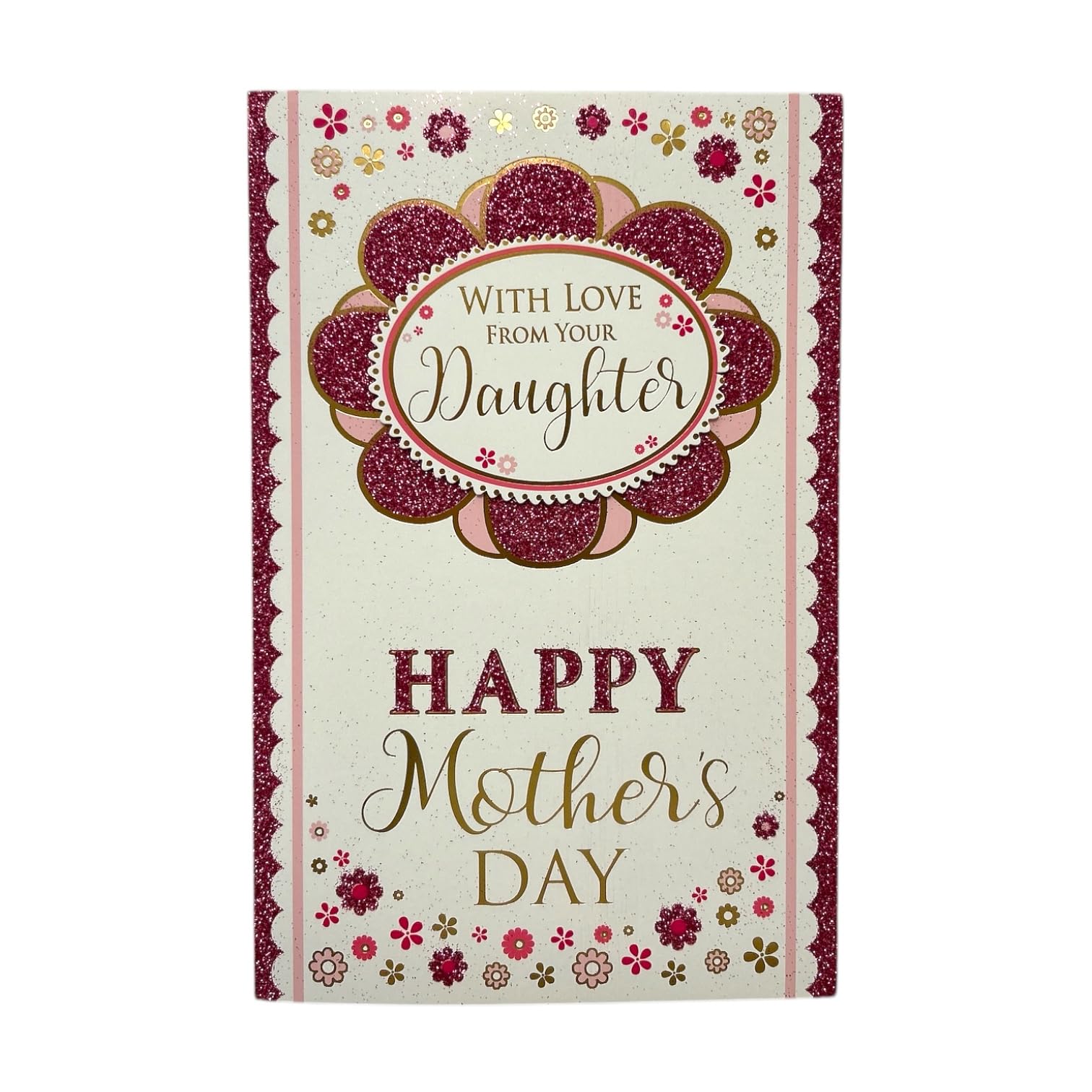 With Love From Your Daughter Flower Head Design Mother's Day Card