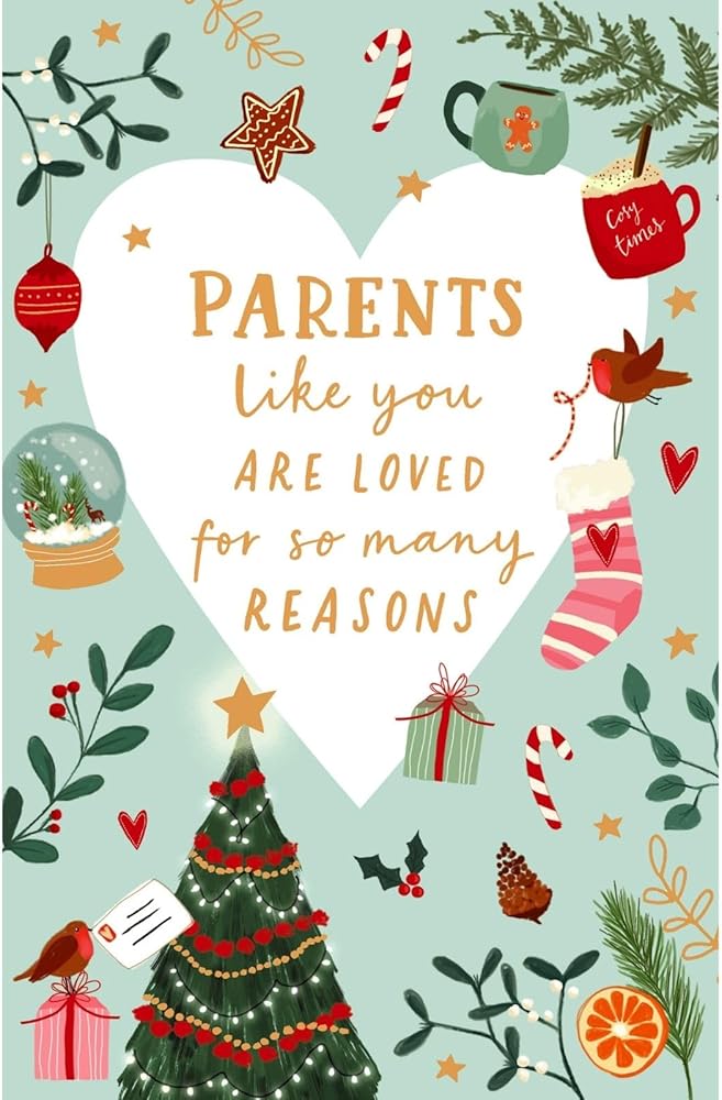 Elegant Design Parents Christmas Card