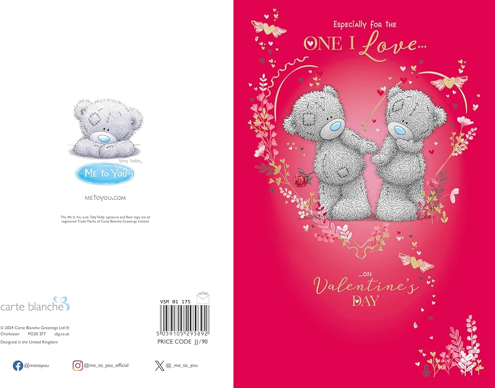 Bears With Rose One I Love Valentine's Day Card {DC}
