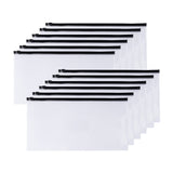 Pack of 12 DL Clear Zippy Bags with Black Zip