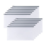 Pack of 12 DL Clear Zippy Bags with Grey Zip