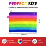 A5 Rainbow Coloured Rainbow Pencil Case