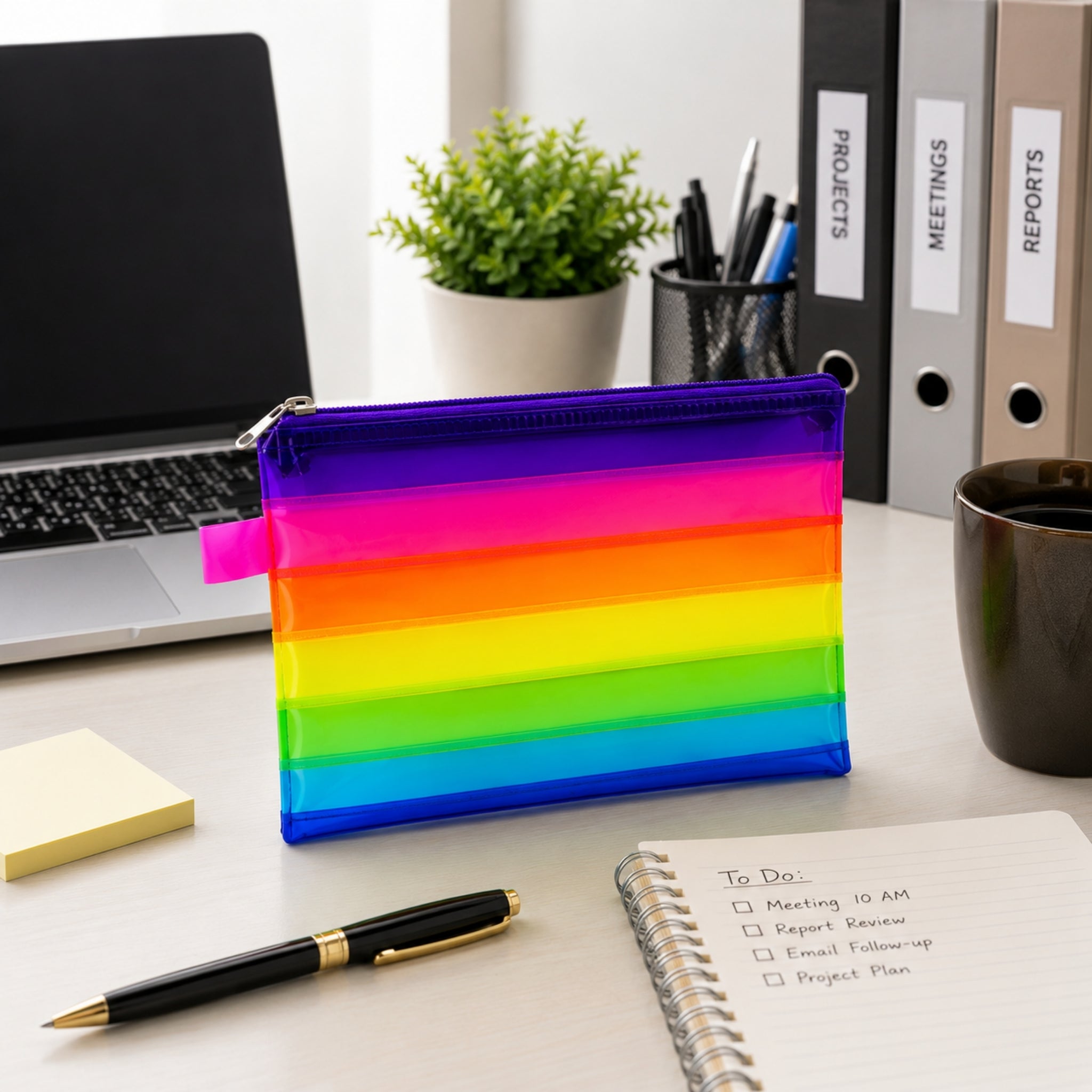 A5 Rainbow Coloured Rainbow Pencil Case