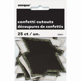 Pack of 25 Graduation Glitter Confetti Cut Outs