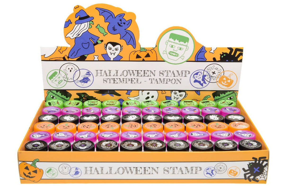 Pack of 12 Halloween Stamps - Party Bags Rewards Crafting Activities