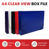 A4 Clear Box File with Elastic Closure