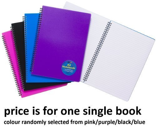 A4 70 Sheet Twinwire Polypropylene Cover Notebook