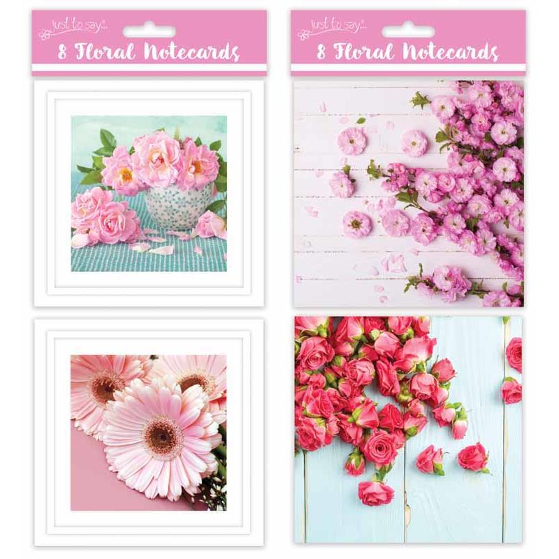 Floral Square Note Card (Pack of 8)