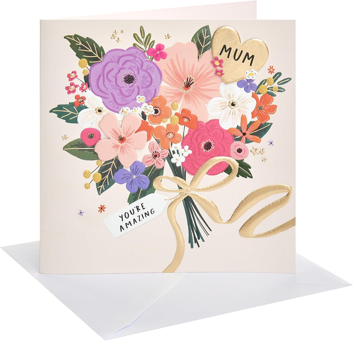 Bouquet Of Flowers Mum Birthday Card