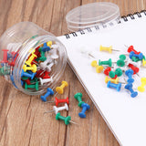 Tub of 60 Assorted Colour Push Pins 25mm