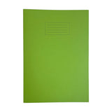 Janrax A4+ Green 48 Page Feint Ruled and Margin Exercise Book WF Paper with 225gsm Manilla Cover 240x340mm Workbook