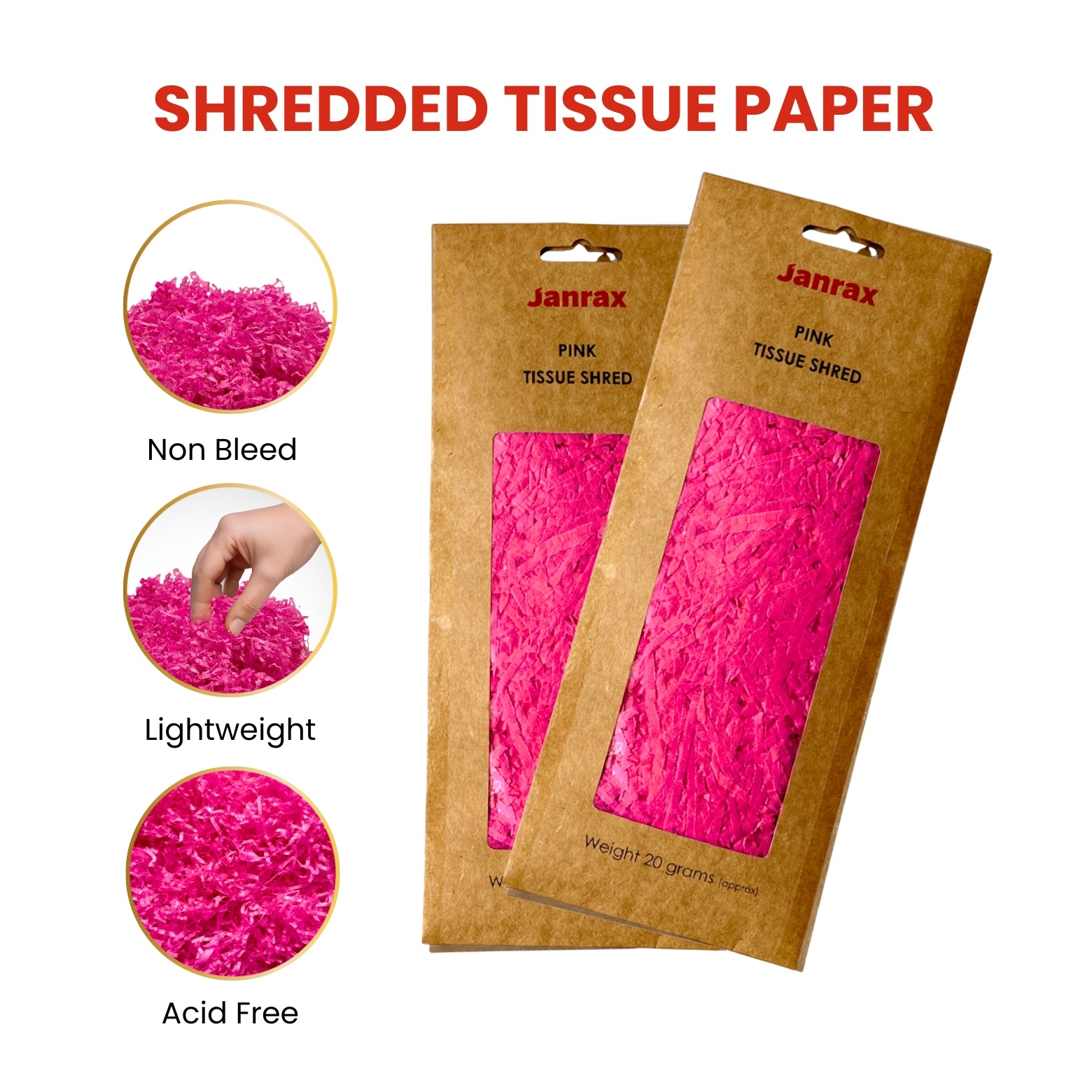 Pink Tissue Shred 20g
