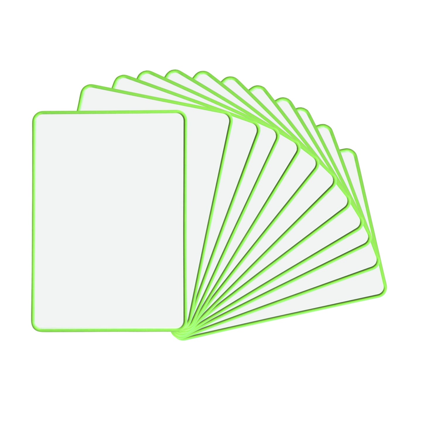 A4 Double Sided Magnetic Erasable MDF Plain Whiteboard With Green Border