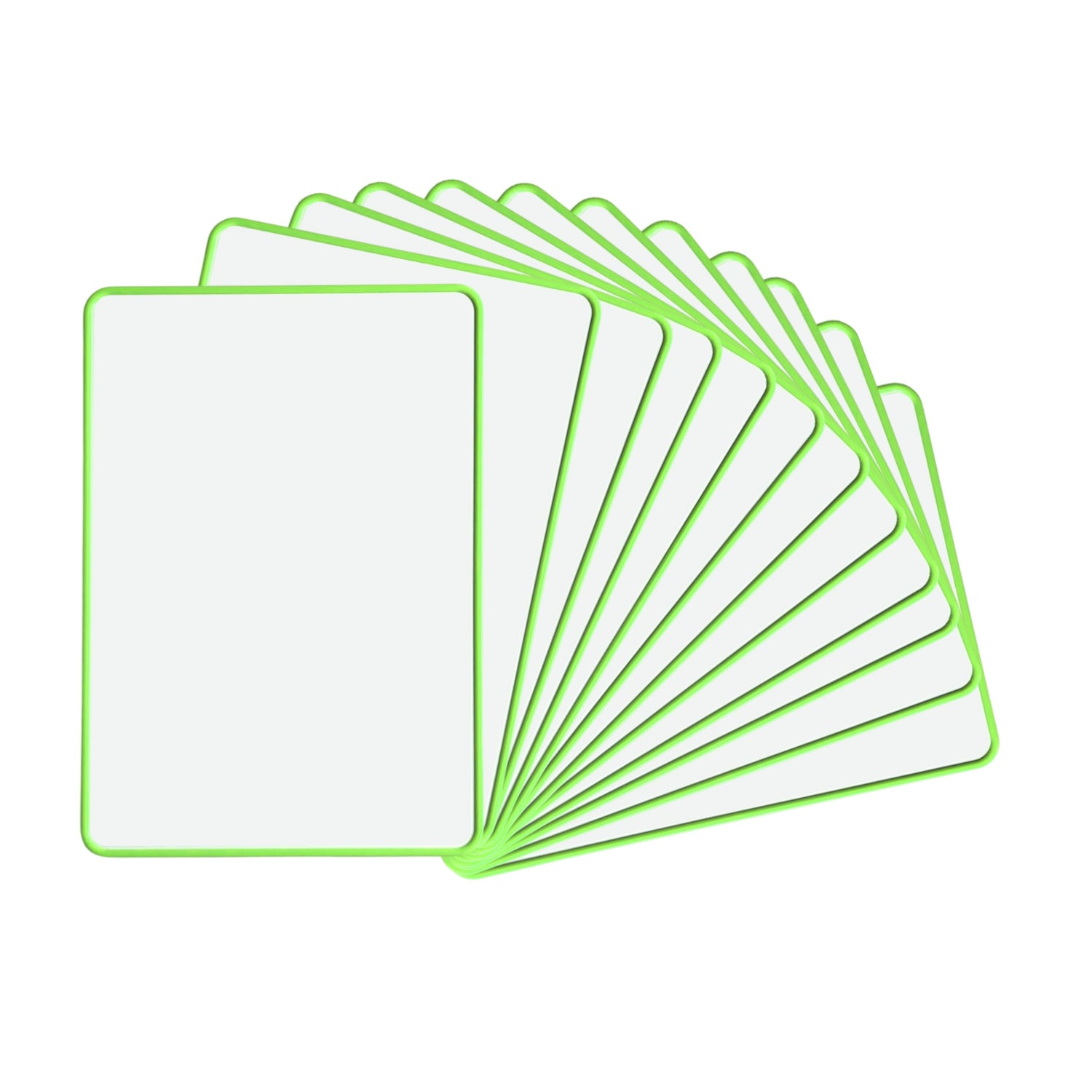 A4 Double Sided Magnetic Erasable MDF Plain Whiteboard With Green Border