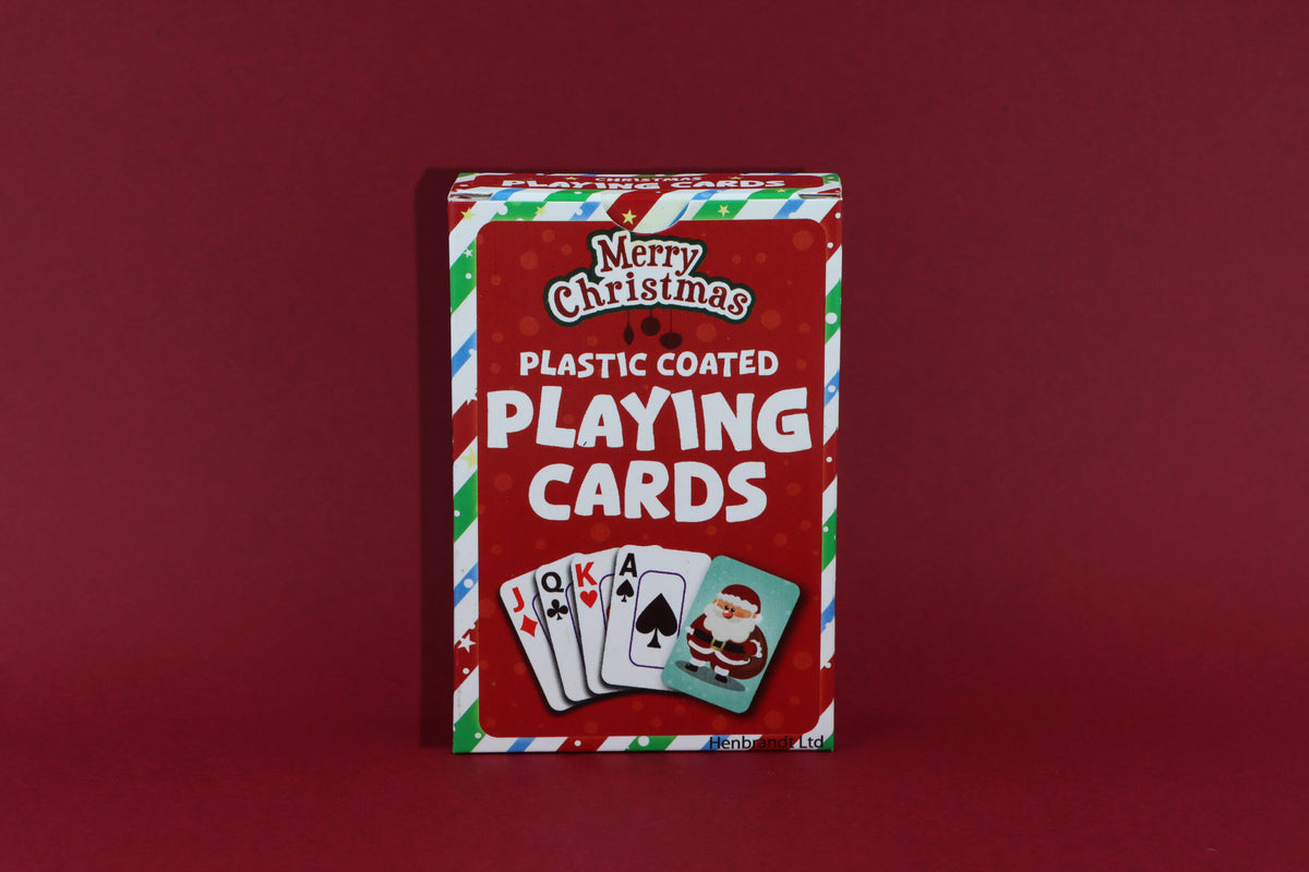 Plastic Coated Christmas Playing Cards (9cm x 6cm) - Family Game Nights, Parties & Xmas Stocking Fillers