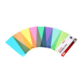 Pack of 8 Assorted Coloured 210x80mm Dyslexia Overlay Reading Strips – PET Material, Rounded Corners
