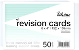 Pack of 50 6x4" SEN Blue Lined Dyslexia Record Cards