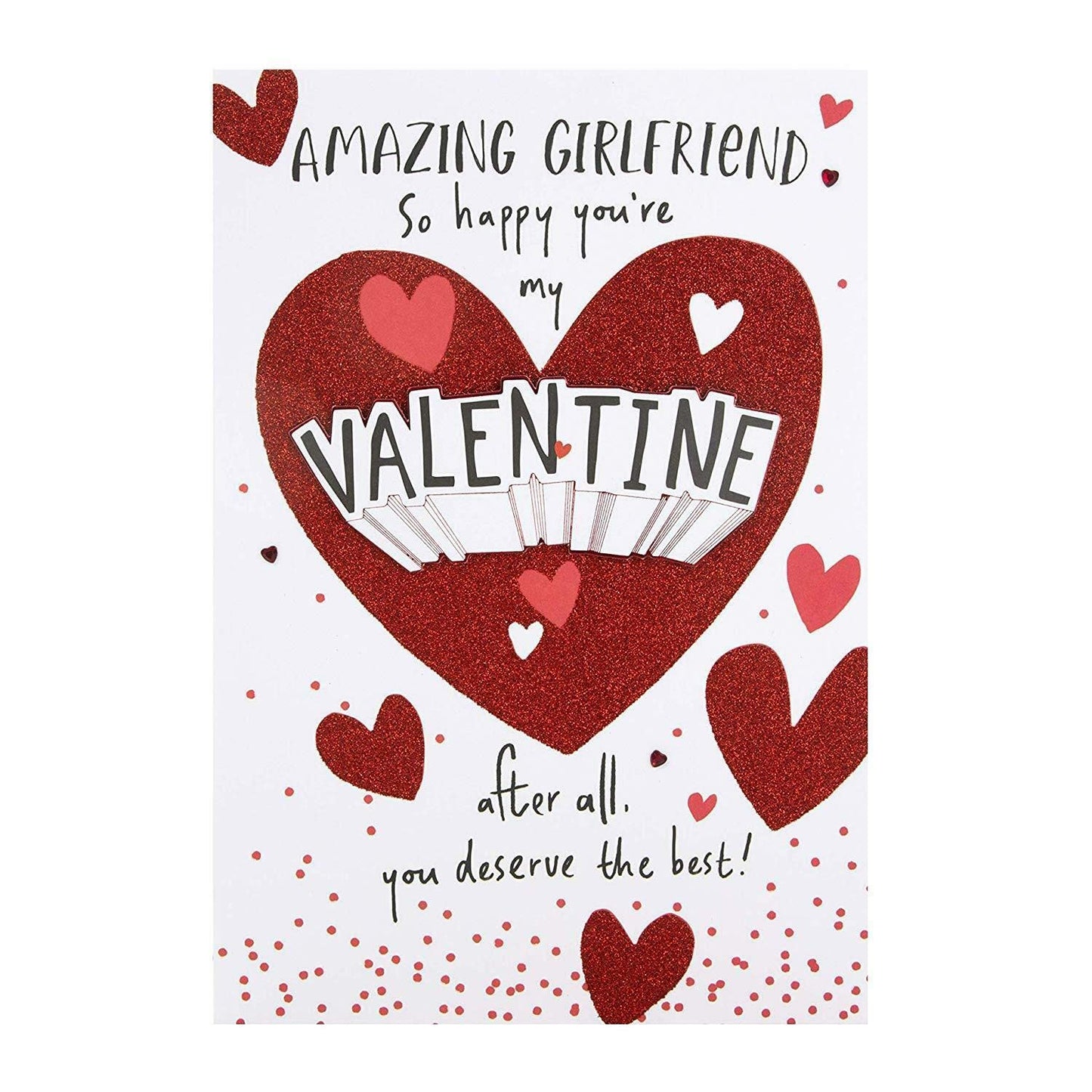 Hallmark Girlfriend Valentine's Day Card 'Deserve The Best' - Medium 