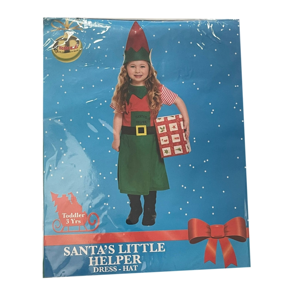 Toddler Girl Santa's Little Helper Fancy Dress Costume {DC}