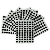 Pack of 560 Black 8mm Round Labels - Stickers