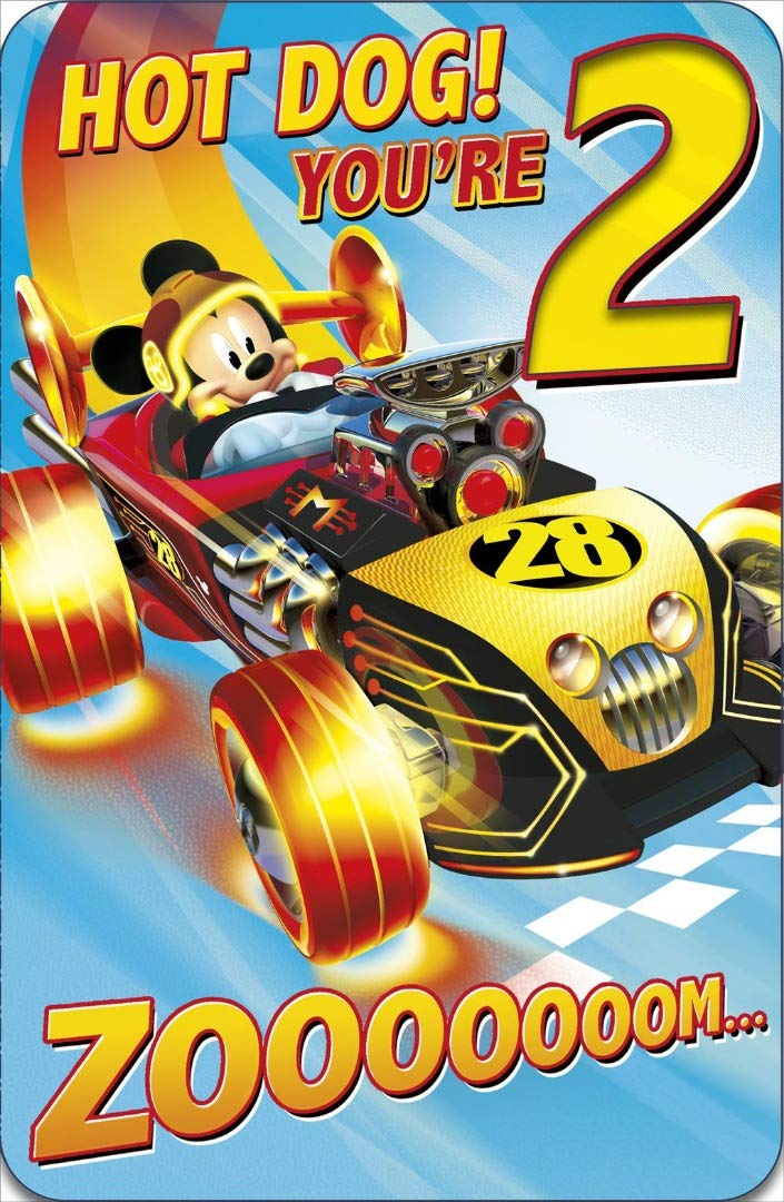 Disney Greeting Card Hot Dog! You're 2