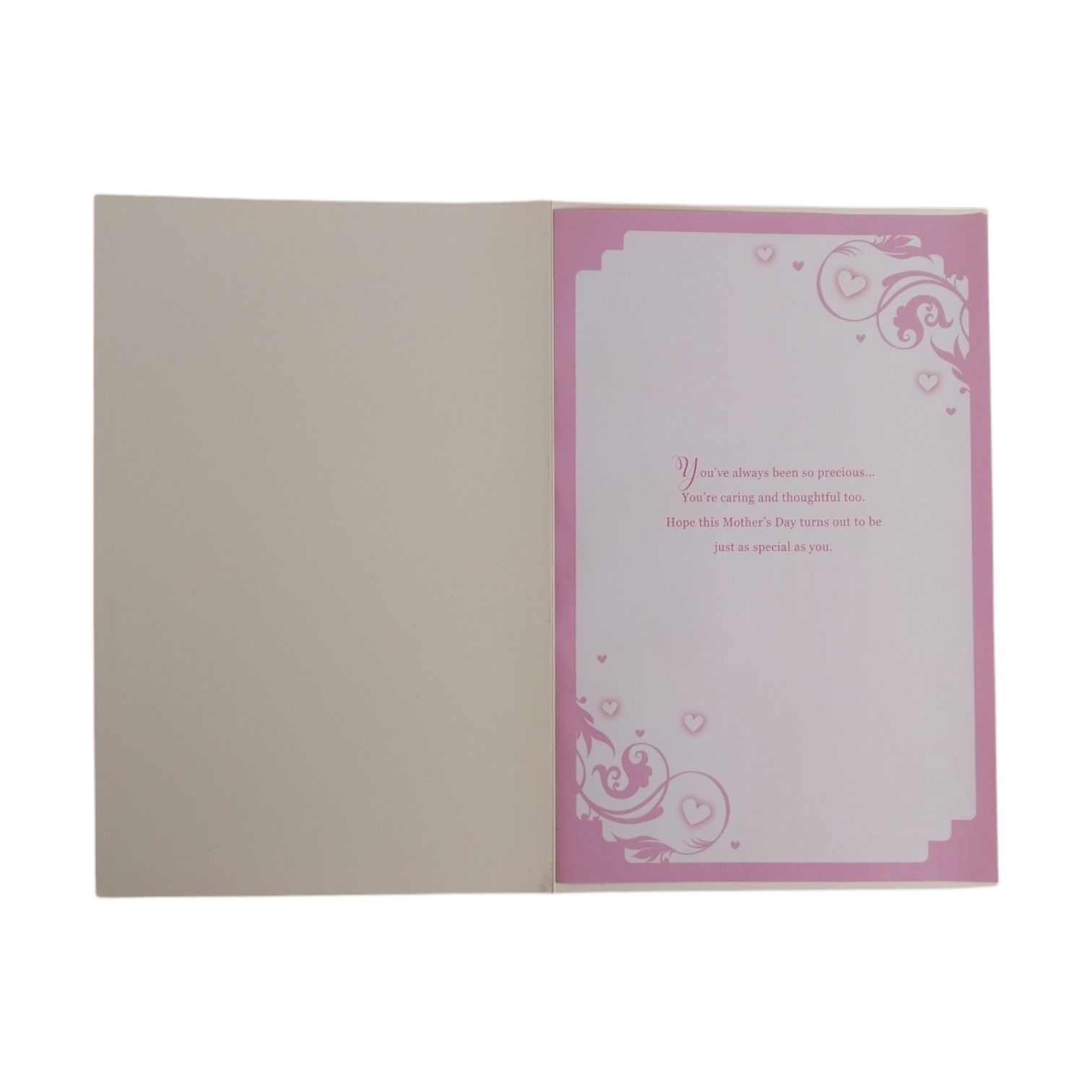 From Both Of Us Classic Mini Pink Hearts Design Mother's Day Card
