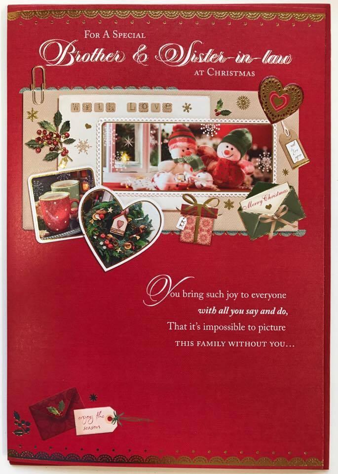 Brother & Sister-in-law - Nice Verse Both Of You Couple Christmas and New Year Card 