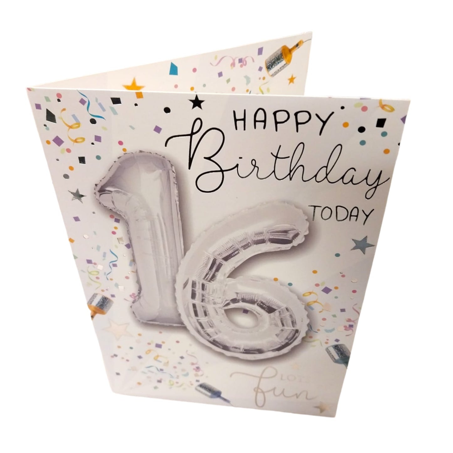 Happy Birthday 16 today Have fun Balloon Boutique Greeting Card