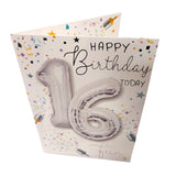 Happy Birthday 16 today Have fun Balloon Boutique Greeting Card