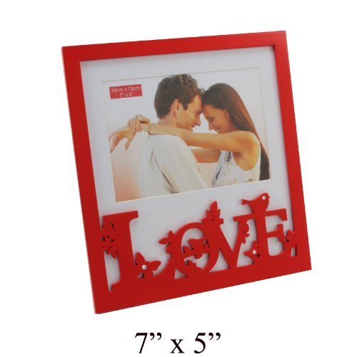 Love Red Wooden Photo Frame Girl Talk Collection New