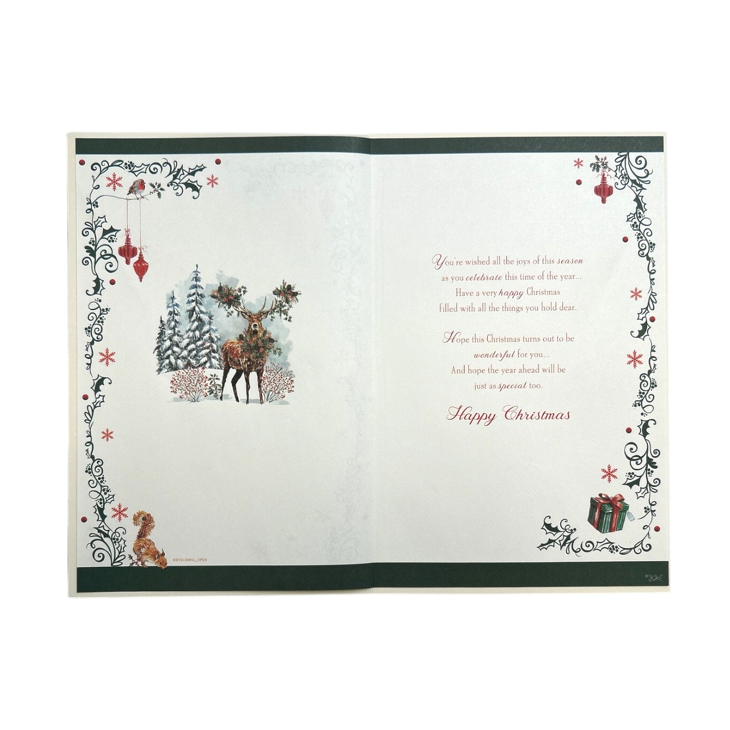 Winter Wonderland Reindeer Design To a Special Grandson Christmas Card
