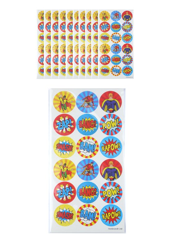 Pack of 10 Superhero Stickers Sheets (180 Stickers) {DC}