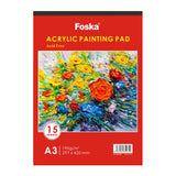 A3 Top Glued Open Acrylic Painting Pad