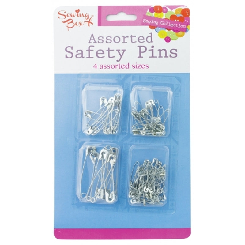 80 SAFETY PINS SILVER Assorted Sizes PACK Small Medium Large Sewing Crafts