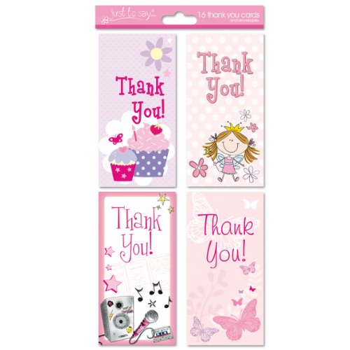 16 Thank You Cards Girl