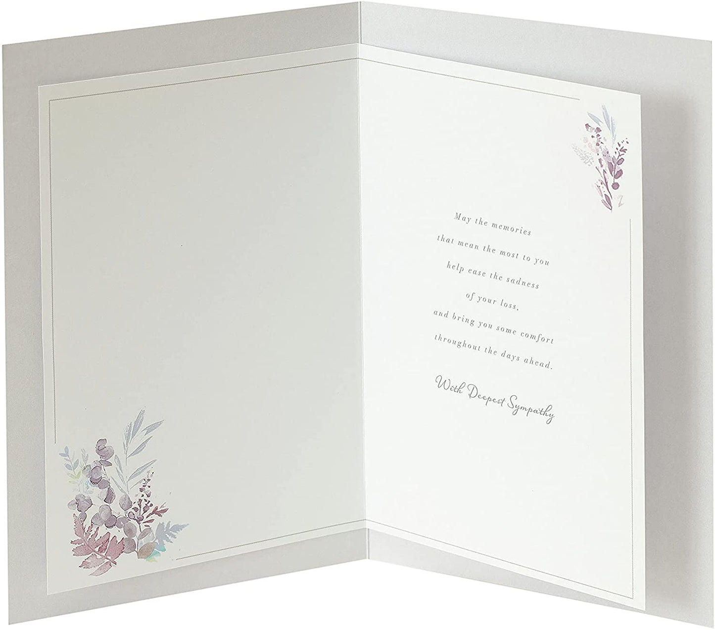 On The Loss of Your Husband Gold Foil Details Sympathy Card