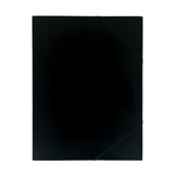 Janrax A4 Black Laminated Card 3 Flap Folder with Elastic Closure