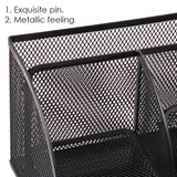 6 Compartment Wire Mesh Desktop Organiser