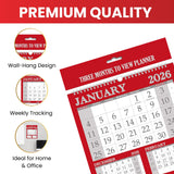 A4 Month To View Calendar 2026 – 297mm x 210mm