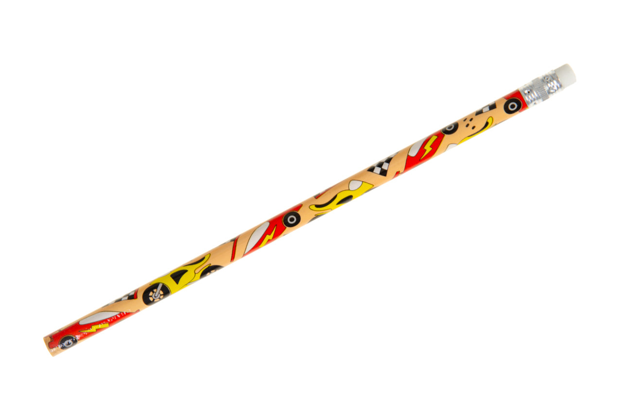 Pack of 12 Vehicles Design Pencils with Eraser