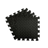 Pack of 4 30x30cm Black Coloured 1cm Thick EVA Foam Mats