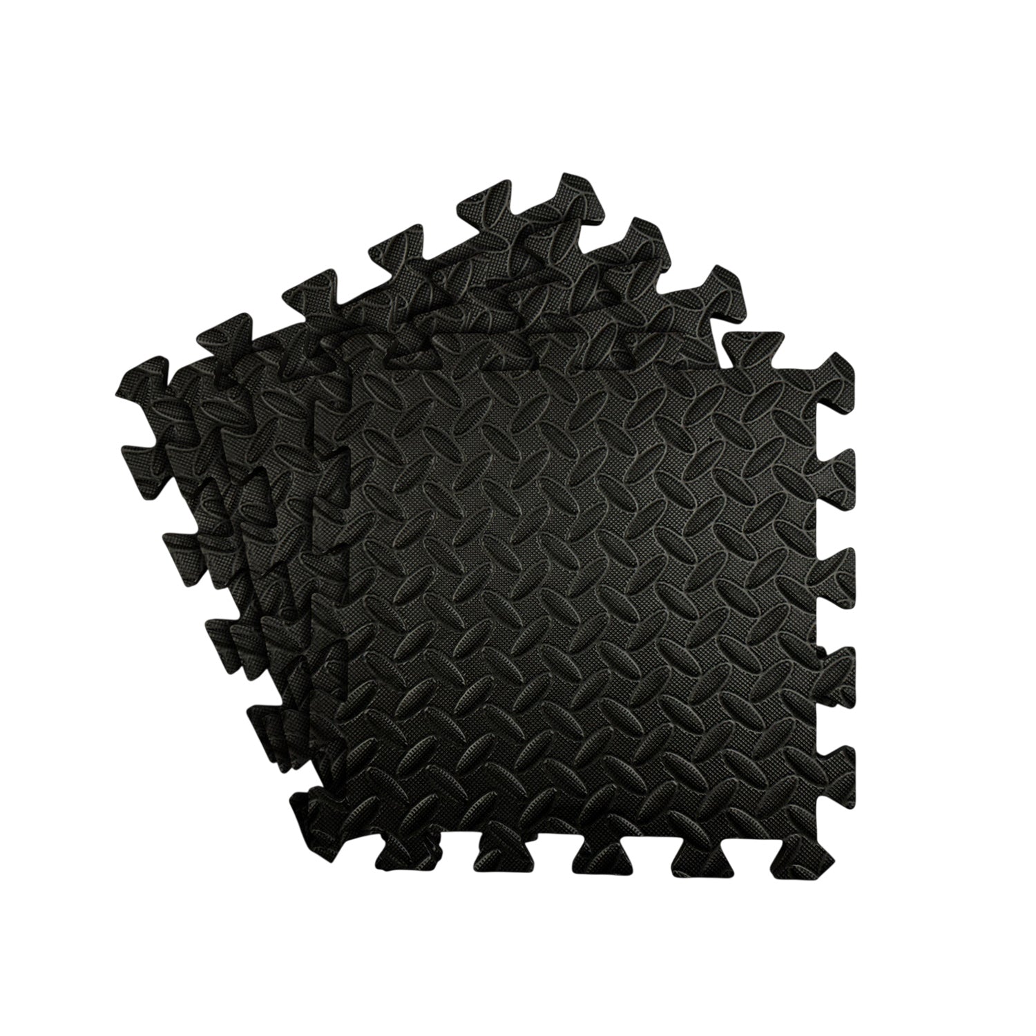 Pack of 4 30x30cm Black Coloured 1cm Thick EVA Foam Mats