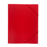 Janrax A4 Red 3 Flap Folder with Elasticated Closure